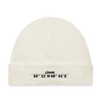 Löhne Koordinaten - Baby Premium Organic Mütze - Naturweiß - Vorne