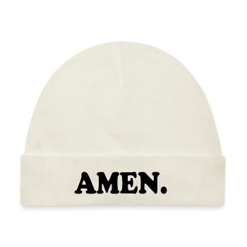 Amen - Baby Premium Organic Mütze - Naturweiß - Vorne