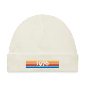 1976 1976 - Baby Premium Organic Mütze - Naturweiß - Vorne