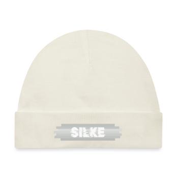 Silke als Name - Baby Premium Organic Mütze - Naturweiß - Vorne
