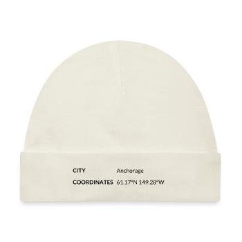 Anchorage Alaska USA Koordinaten - Baby Premium Organic Mütze - Naturweiß - Vorne