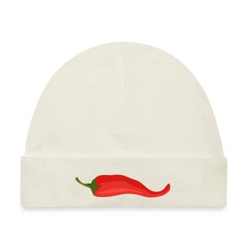 Chili Chilischote rot - Baby Premium Organic Mütze - Naturweiß - Vorne