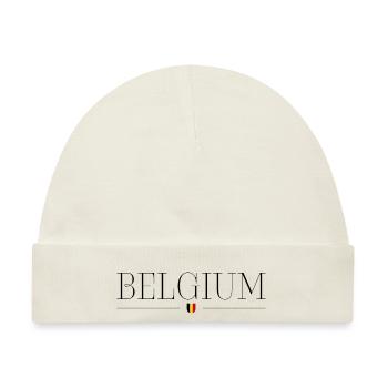 Belgien Stil Design T-Shirt - Baby Premium Organic Mütze - Naturweiß - Vorne