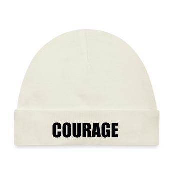 Courage - Baby Premium Organic Mütze - Naturweiß - Vorne