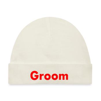Groom - Baby Premium Organic Mütze - Naturweiß - Vorne