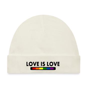 Love is love - Baby Premium Organic Mütze - Naturweiß - Vorne