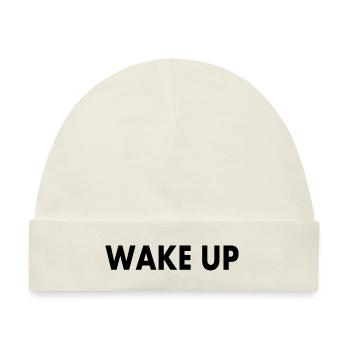 Wake up - Baby Premium Organic Mütze - Naturweiß - Vorne