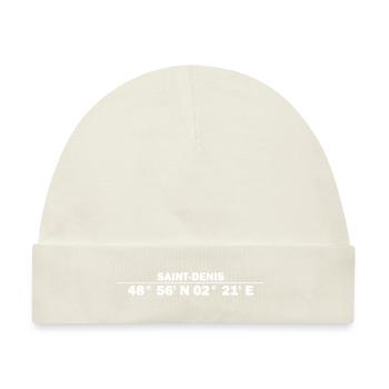 Saint-Denis Koordinaten - Baby Premium Organic Mütze - Naturweiß - Vorne