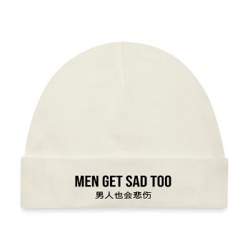 Men get sad too - Baby Premium Organic Mütze - Naturweiß - Vorne