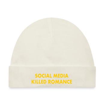 social media killed romance - Baby Premium Organic Mütze - Naturweiß - Vorne