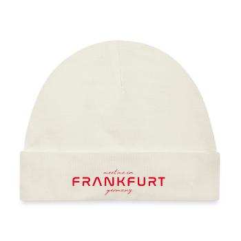 Frankfurt T-Shirt – Skyline Liebe - Baby Premium Organic Mütze - Naturweiß - Vorne