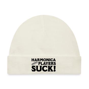 Harmonica Players Suck! - Baby Premium Organic Mütze - Naturweiß - Vorne
