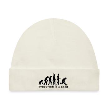 evolution_herren_hockey_b_2c - Baby Premium Organic Mütze - Naturweiß - Vorne