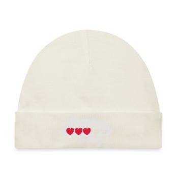 Wedding Loading_v2_heartb - Baby Premium Organic Mütze - Naturweiß - Vorne