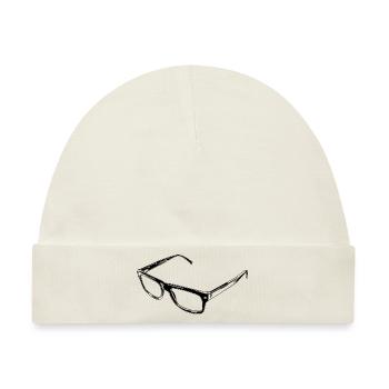 Brille - Baby Premium Organic Mütze - Naturweiß - Vorne
