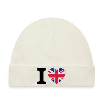 I love UK - Baby Premium Organic Mütze - Naturweiß - Vorne