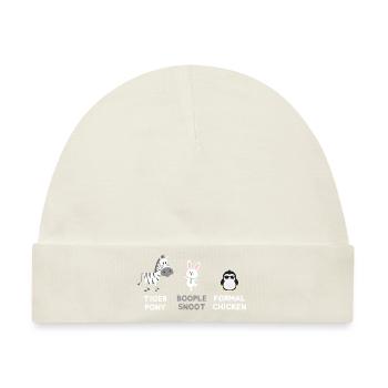 Zebra - Hase - Pinguin oder doch Tiger Pony.... - Baby Premium Organic Mütze - Naturweiß - Vorne