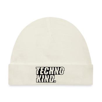 Technokind Rave Festivals Techno Party Afterhours - Baby Premium Organic Mütze - Naturweiß - Vorne