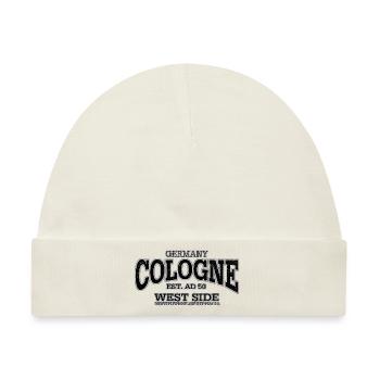Köln Cologne (black oldstyle) - Baby Premium Organic Mütze - Naturweiß - Vorne