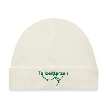 Teilzeittarzan mit Liane - Baby Premium Organic Mütze - Naturweiß - Vorne