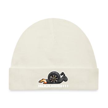 Turbolader Schnecke Huuiiii - Baby Premium Organic Mütze - Naturweiß - Vorne
