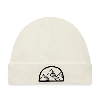 Wanderlust und Berge - Baby Premium Organic Mütze - Naturweiß - Vorne