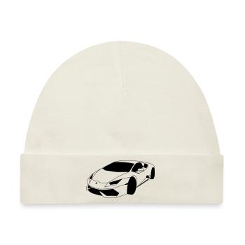 Lambo Sportwagen - Baby Premium Organic Mütze - Naturweiß - Vorne