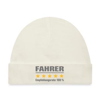 Empfehlungsrate 100 Prozent - fahrer - Baby Premium Organic Mütze - Naturweiß - Vorne