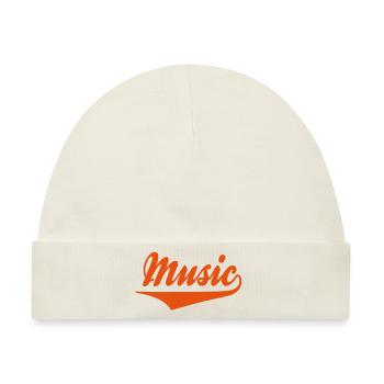 music - Baby Premium Organic Mütze - Naturweiß - Vorne