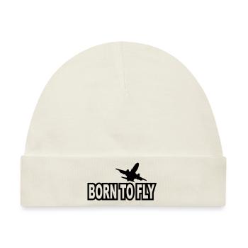 born to fly - Baby Premium Organic Mütze - Naturweiß - Vorne