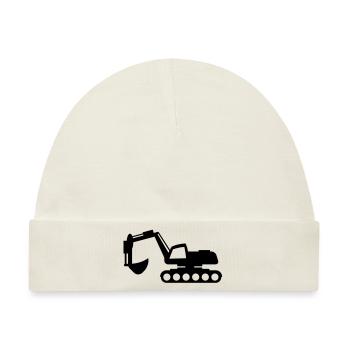 Bagger - T-Shirt für Baggerfahrer und Kinder - Baby Premium Organic Mütze - Naturweiß - Vorne