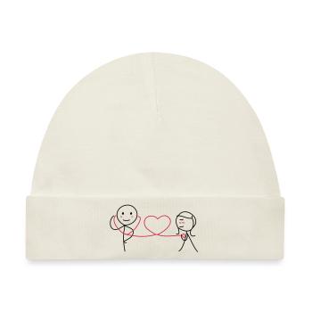 Together Forever (LOVE) - Baby Premium Organic Mütze - Naturweiß - Vorne