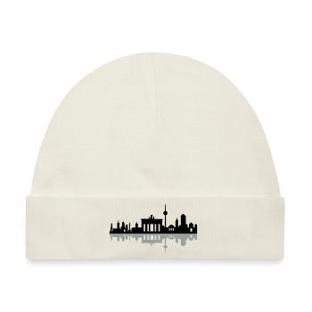 Skyline Berlin Schatten - Baby Premium Organic Mütze - Naturweiß - Vorne