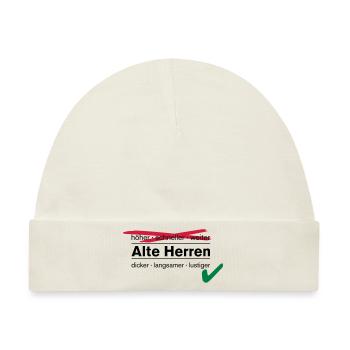 Alte Herren / AH - Baby Premium Organic Mütze - Naturweiß - Vorne