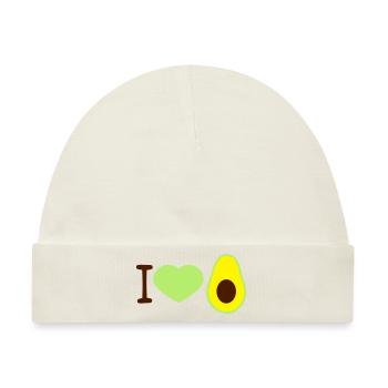 i love avocado liebe herz clipart obst gemuese lec - Baby Premium Organic Mütze - Naturweiß - Vorne