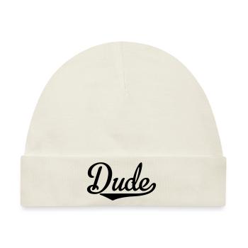 dude - Baby Premium Organic Mütze - Naturweiß - Vorne