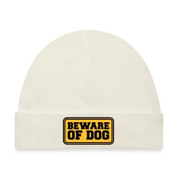 Beware Of Dog - Baby Premium Organic Mütze - Naturweiß - Vorne
