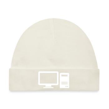 Computer - Baby Premium Organic Mütze - Naturweiß - Vorne