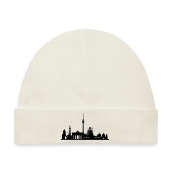 Berlin Skyline - Baby Premium Organic Mütze - Naturweiß - Vorne