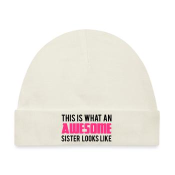 Sister - Baby Premium Organic Mütze - Naturweiß - Vorne