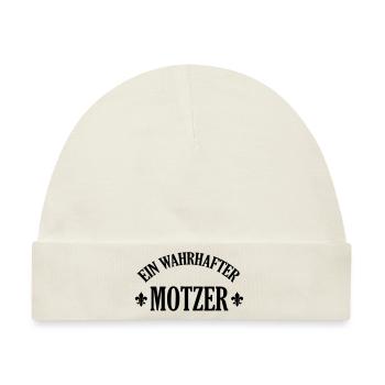 Motzer Motzerin meckern Nörgler Nörglerin motzig - Baby Premium Organic Mütze - Naturweiß - Vorne