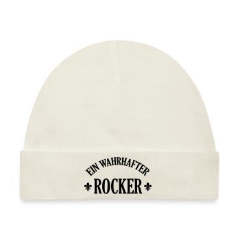 Rock Rocker Rockerin Rockmusiker Rock ’n’ Roll - Baby Premium Organic Mütze - Naturweiß - Vorne