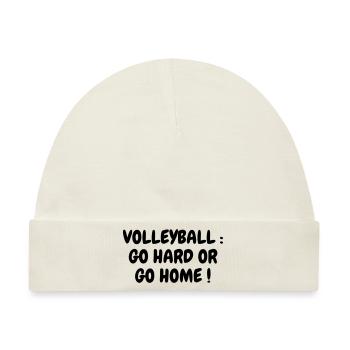 Volleyball - Volley Ball - Volley-Ball - Sport - Baby Premium Organic Mütze - Naturweiß - Vorne