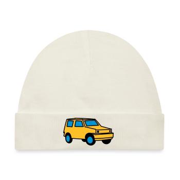 Auto - Baby Premium Organic Mütze - Naturweiß - Vorne