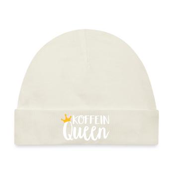 Koffein Queen - Baby Premium Organic Mütze - Naturweiß - Vorne