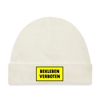 Bekleben Verboten - Baby Premium Organic Mütze - Naturweiß - Vorne