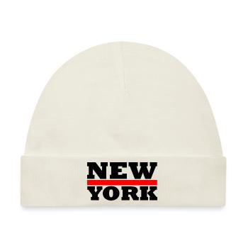 New york - Baby Premium Organic Mütze - Naturweiß - Vorne