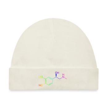 Adrenalin Molekül - Regenbogenfarben - Baby Premium Organic Mütze - Naturweiß - Vorne