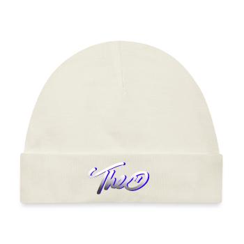 theo graffiti schrift - Baby Premium Organic Mütze - Naturweiß - Vorne