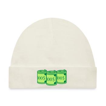 Viele 100 Dollar - Baby Premium Organic Mütze - Naturweiß - Vorne